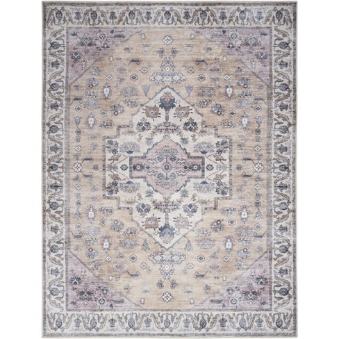 Nourison Washable Brilliance Medallion Indoor Rug Beige Multicolor 9'2 ...