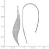 Black Bow Jewelry Brushed Ribbon Threader Earrings in Sterling Silver, 50mm (1 7/8 in) - 4 of 4