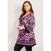 Avenue Women's Plus Size Scarf Print Tunic - 4 of 4