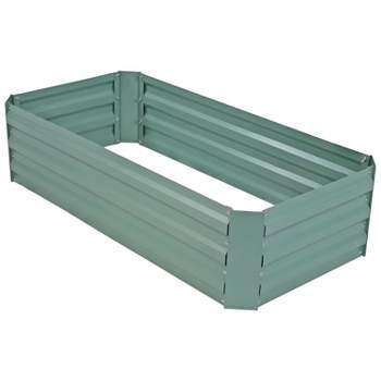 Tangkula Set Of 2 Decorative Raised Garden Bed Wall-mounted Metal Planter  Box W/ Trellis : Target