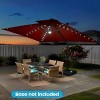 Crestlive Products 13FT Patio Cantilever Umbrella with Light Double Top High-strength Aluminum 360°Rotation 5 Heights Adjustable Offset Umbrella - 2 of 4