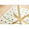 NicBex Space Saving Round Glass Dining Table with Cross Metal Legs,Modern Kitchen Table Bar Table,Dining Room Furniture - 4 of 4