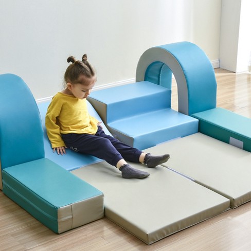 10 In 1 Soft Climb And Crawl Foam Playset, Lightweight Safe Soft Foam  Nugget Block For Toddlers, Blue - Modernluxe : Target