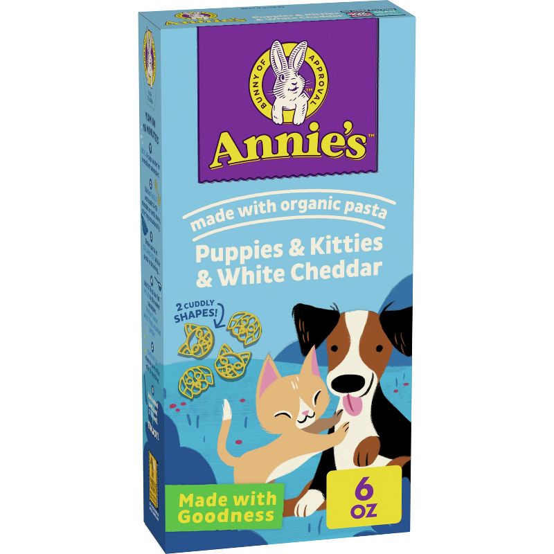 Annie&#39;s Puppies &#38; Kitties &#38; White Cheddar Pasta &#38; Cheese - 6oz, 1 of 9