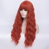 Unique Bargains Women's Curly Wigs 30" Orange with Wig Cap - 3 of 4