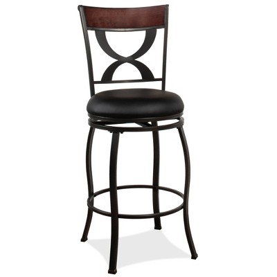 Stockport Swivel Counter Height Barstool Black - Hillsdale Furniture