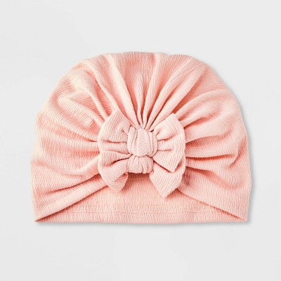 Image of Baby Turban Hat - Cat & Jack™ Pink 0-6M