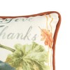 C&F Home 8" x 8" Thanksgiving "Give Thanks" Pumpkin Small Petite Printed Accent Throw Pillow - 2 of 4