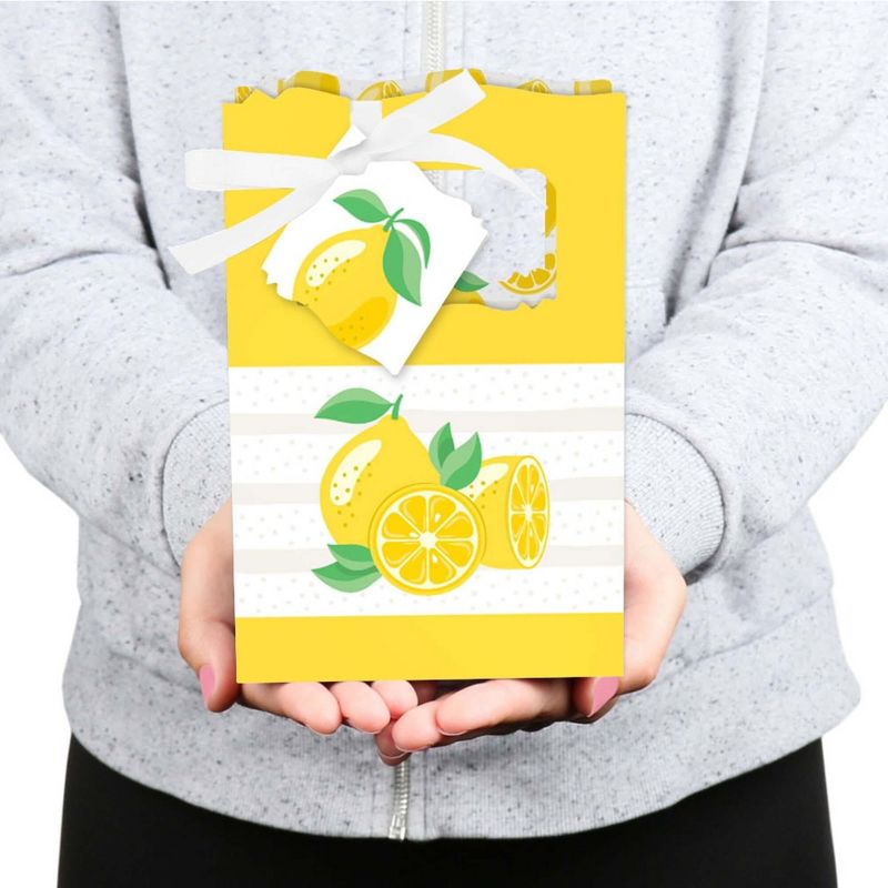Big Dot of Happiness So Fresh - Lemon - Citrus Lemonade Party Favor Boxes - Set of 12, 5 of 6