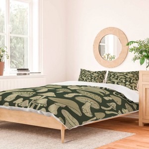 Deny Designs King Avenie Mushroom In Black Forest Duvet Cover and Pillow Sham - 1 of 4