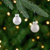 Northlight 2-Finish Mini Christmas Glass Ball Ornaments - 1" (25mm) - Silver - 24ct - 3 of 4