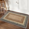 Indoor Modern Machine Washable Geometric Bordered Area Rugs - Soft Non Slip Floor Carpet for Home Office - 2 of 4