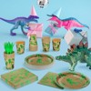 DYLIVeS Green Foil Dinosaur Birthday Party Decorations, Rawr Dinosaur Disposable Tableware Set with 9'' Dinner Plates,Napkins,Cups,Forks-Serves 24 - 3 of 4