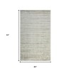 Ivory And Gray Abstract Hand Woven Area Rug - 3 of 4