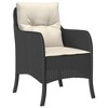 vidaXL Patio Chairs with Cushions 2 pcs Black Poly Rattan - 4 of 4