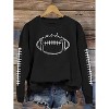 Game Day Sweatshirt Women Cute Football Graphic Pullover Shirt Football Season Long Sleeve Tops - 3 of 4