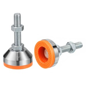 Unique Bargains Carbon Steel Non-Skid Adjustable Furniture Table Feet Leveling Feet 2 Pcs - 1 of 4