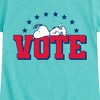 Girls' - Peanuts - Vote Snoopy Fitted Short Sleeve Graphic T-Shirt - 2 of 4
