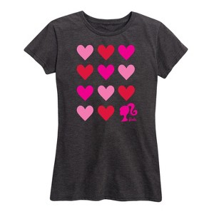 Women's - Barbie - Heart Grid Short Sleeve Graphic T-Shirt - 1 of 4