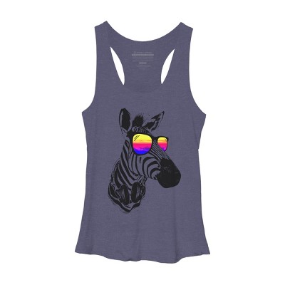 Women's Design By Humans Cool Zebra By clingcling Racerback Tank Top