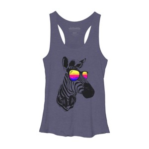 Women's Design By Humans Cool Zebra By clingcling Racerback Tank Top - 1 of 3
