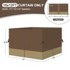 Aoodor 4-Panel Gazebo Replacement Curtains, Patio Privacy Sidewalls with Double Zipper, Replacement for Outdoor Gazebo Canopy (Curtain Only) - 3 of 4