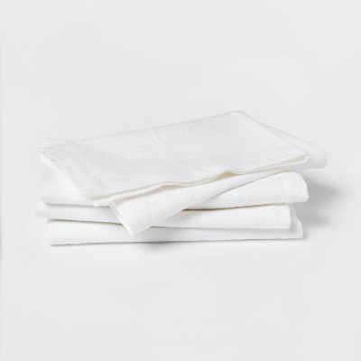 Hemstitched Dinner Napkins White (set Of 4) : Target