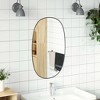 Aghana Digitals Oblong Black Matte Synthetic Glass Wall Mirror, 27.6x17.7in - Modern Minimalist - 3 of 4