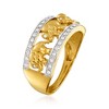 Ross-Simons 0.20 ct. t.w. Diamond Elephant Motif Ring in 14kt Yellow Gold - 3 of 4