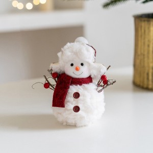 BABYYER Christmas Snowman Doll, Soft and Fabric Snowman Plush Toy for Holiday Home Decor, Desktop or Window Display - 1 of 4