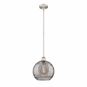 Athens Deco Swirl - 1 Light Stem Hung Mini Pendant In Industrial Style-12.88 Inches Tall and 12 Inches Wide - 1 of 1