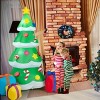 Tangkula Inflatable 6 FT Christmas Tree With Gift Boxes LED Bulbs Blow Up Yard Decoration - 2 of 4