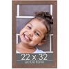 PosterPalooza | Shabby Chic Brown Picture Frame - UV Acrylic, Foam Board Backing, Hanging Hardware - 2 of 4