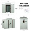CAVINAS Outdoor Storage Shed with Gable Roof and Lockable Door Garden Shed for Backyard, Lawn - 3 of 4