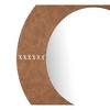 Holli Furniture Faux Leather Wall Mirror Tan - 3 of 4