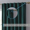 HLC.ME Lopez Velvet Premium Soft Light Filtering Back Tab Rod Pocket Window Treatment Curtain Panels - Set of 2 - 4 of 4