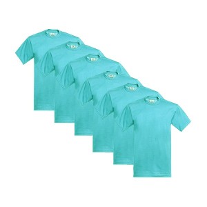 6 Pack Pro Club Men's Heavyweight Short Sleeve Tee T-Shirt - 1 of 1