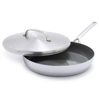 GreenPan GP5 Stainless Steel 5-PLY Healthy Ceramic Nonstick 8" Frying Pan with Lid, PFAS-Free