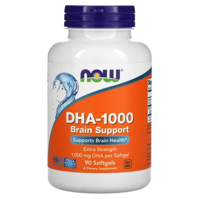 Now Foods DHA-1000 Brain Support, Extra Strength, 1,000 mg, 90 Softgels, Dietary Supplements