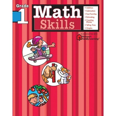 Math Skills, Grade 1 - (Flash Kids Harcourt Family Learning) by  Flash Kids (Paperback)