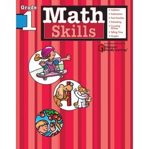 Math Skills, Grade 1 - (Flash Kids Harcourt Family Learning) by  Flash Kids (Paperback) - 1 of 1
