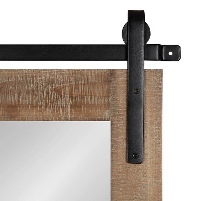 Rustic Brown Full Length Rectangular Wood Wall Mirror