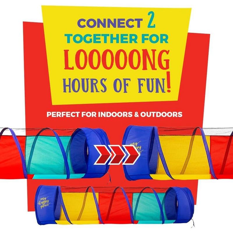Kiddey Multicolored Play Tunnel, Fun & Healthy Exercise, Perfect for Muscle Development, Portable & Easy to Set Up, 2 of 8