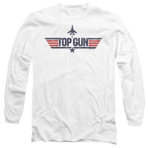 Men’s Top Gun Logo White Long Sleeve T-Shirt - 1 of 4