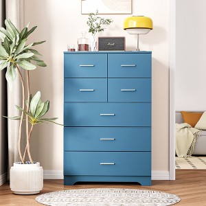 TinyHomie Wooden 7-Drawer Storage Cabinet with Built-In Outlet Durable Organizer for Bedroom, Living Room, and Office - 1 of 4