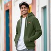 Dalix Rainbow Embroidered Zip Hoodie Fleece Long Sleeve Pocket Warm Soft Mens - 4 of 4