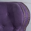 APRILSOUL Purple Accented Push Back Recliner Chair with Rolled Arms, Enjoy Cocooning Comfort - 3 of 4