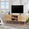ChicFurnit Decorative Storage Cabinet Rattan TV Stand with Ample Storage for Living Room or Bedroom, 53.9"*13.8"*18.9" - 2 of 4