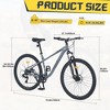 PAGED Wheels Single Speed Mountain Bicycle with Front Suspension,Steel Bike with Front and Rear Double Disc Brakes for Outdoor - 2 of 4