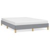 Bed Frame Light Gray Polyester, Plywood, Engineered Wood Full - 2 of 4